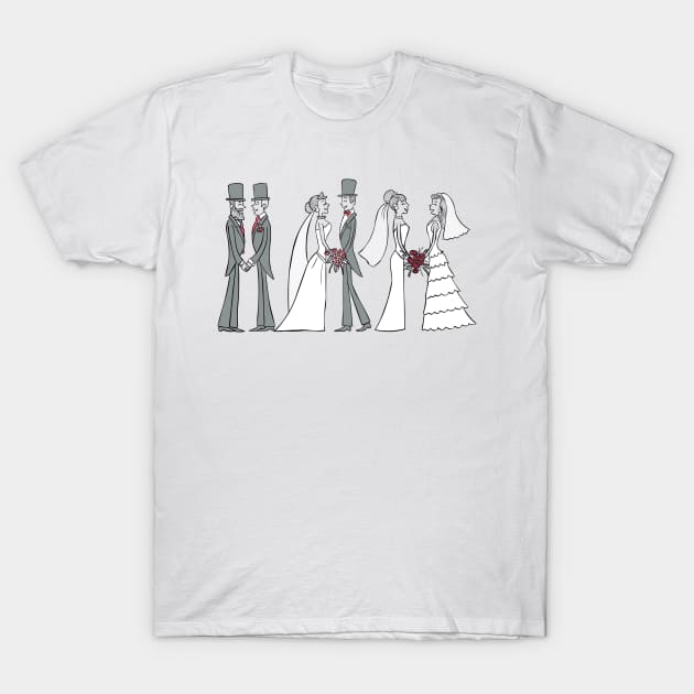 LGBT Couples Design - LGBT T-Shirt by Printaha